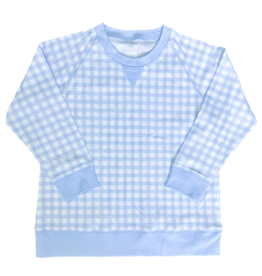 James & Lottie James & Lottie Blue Gingham Sidney Sweatshirt