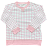 James & Lottie James & Lottie Pink Gingham Sidney Sweatshirt