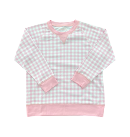 James & Lottie James & Lottie Pink Gingham Sidney Sweatshirt