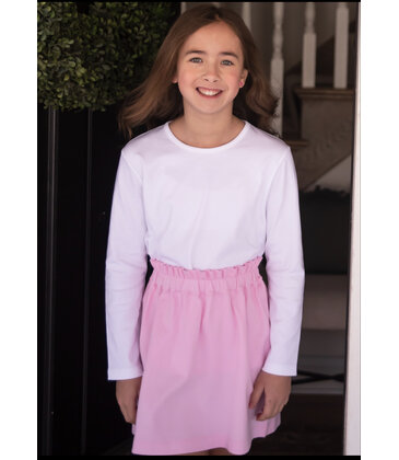 James & Lottie James & Lottie White Callie Crew Neck Top