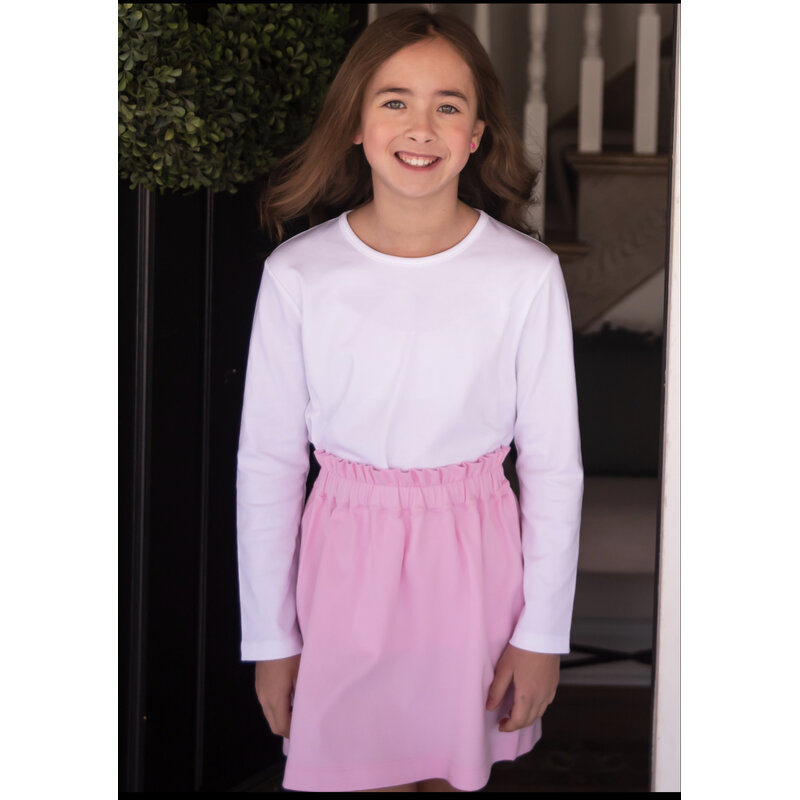 James & Lottie James & Lottie White Callie Crew Neck Top