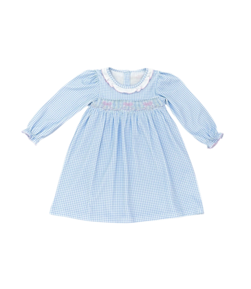 James & Lottie James & Lottie Bow Sara Smocked Dress