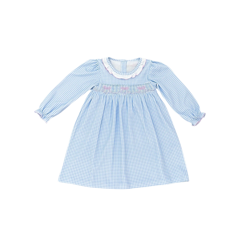 James & Lottie James & Lottie Bow Sara Smocked Dress