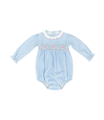 James & Lottie James & Lottie Bow Sara Smocked Bubble