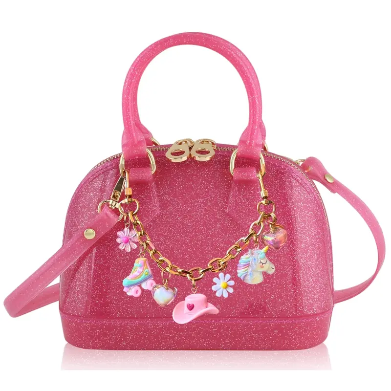 Carrying Kind Carrying Kind Let's Go Girls! Cate Hot Pink Sparkle Purse
