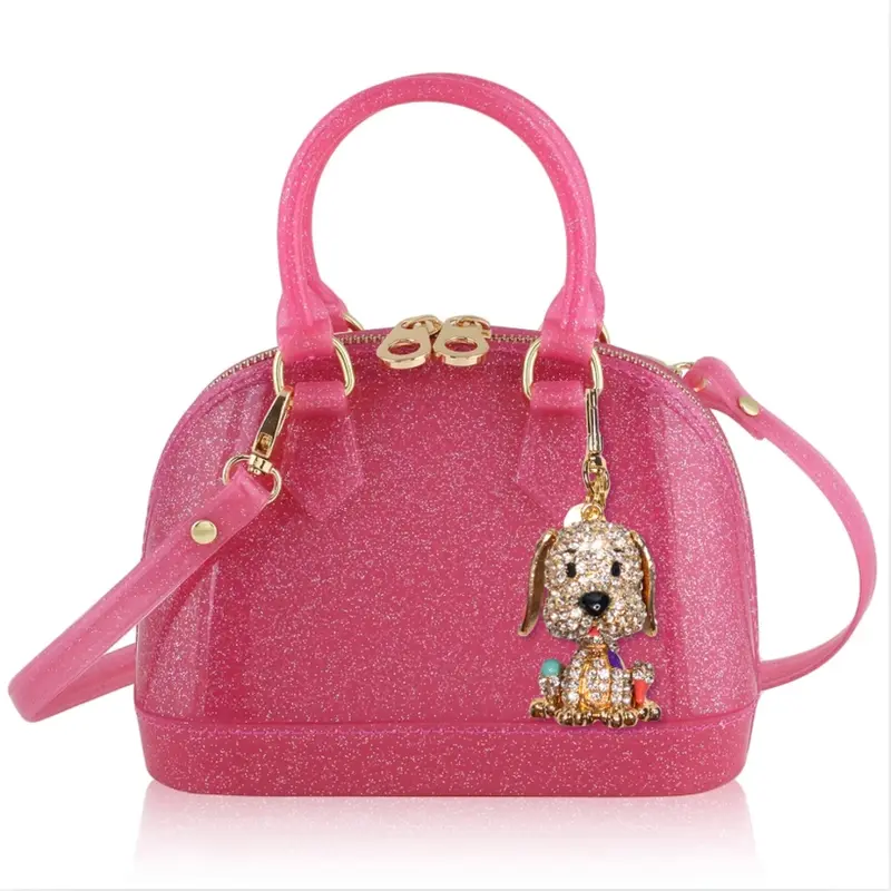 Carrying Kind Carrying Kind Puppy Love Cate Hot Pink Sparkle Purse