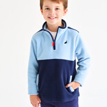 The Beaufort Bonnet Company TBBC Fleece Half Zip - Barrington Blue/Nantucket Navy