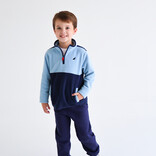 The Beaufort Bonnet Company TBBC Fleece Half Zip - Barrington Blue/Nantucket Navy