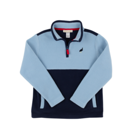 The Beaufort Bonnet Company TBBC Fleece Half Zip - Barrington Blue/Nantucket Navy