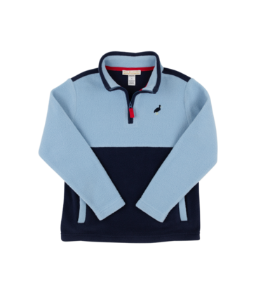 The Beaufort Bonnet Company TBBC Fleece Half Zip - Barrington Blue/Nantucket Navy