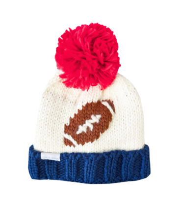 Bits & Bows Bits & Bows Football Bobble Hat