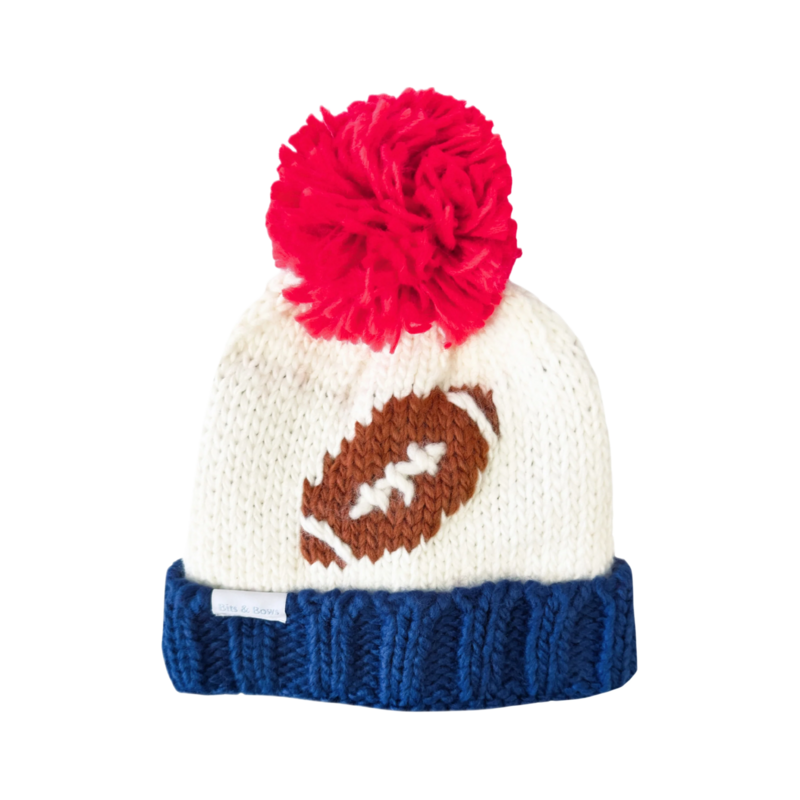 Bits & Bows Bits & Bows Football Bobble Hat