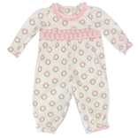 Petit Bebe Petit Bebe Wreath Print Long Romper