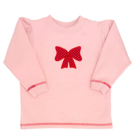 Luigi Luigi Red Bow Pink Sweatshirt