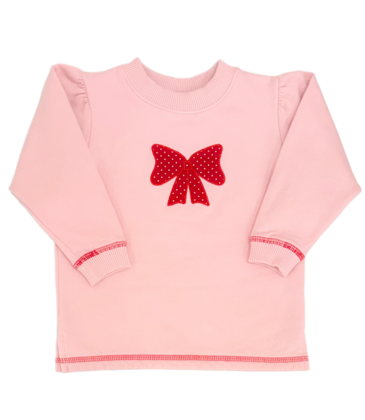 Luigi Luigi Red Bow Pink Sweatshirt