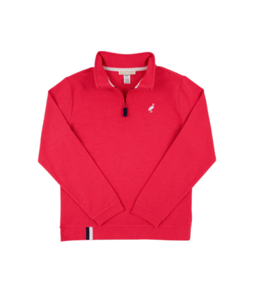 The Beaufort Bonnet Company TBBC Prepletic Hayword Half Zip - Richmond Red