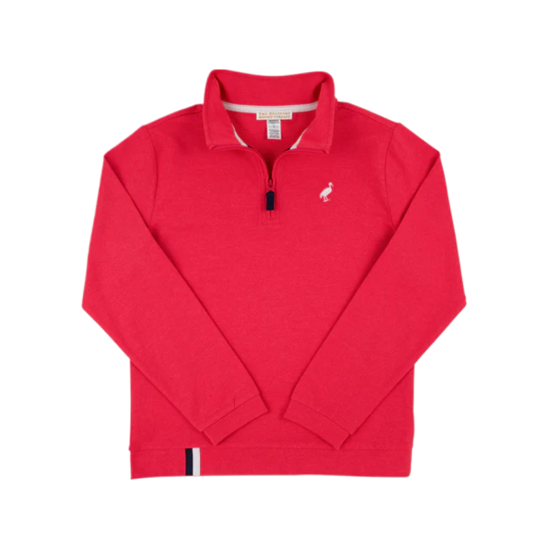 The Beaufort Bonnet Company TBBC Prepletic Hayword Half Zip - Richmond Red