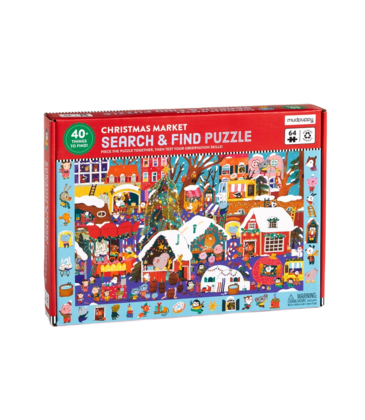 Chronicle Books Christmas Market 64 Piece Search & Find Puzzle
