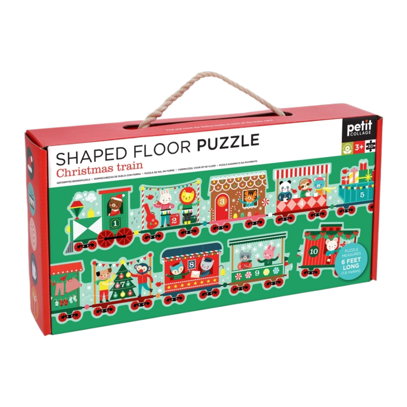 Chronicle Books Christmas Train Shaped Floor Puzzle