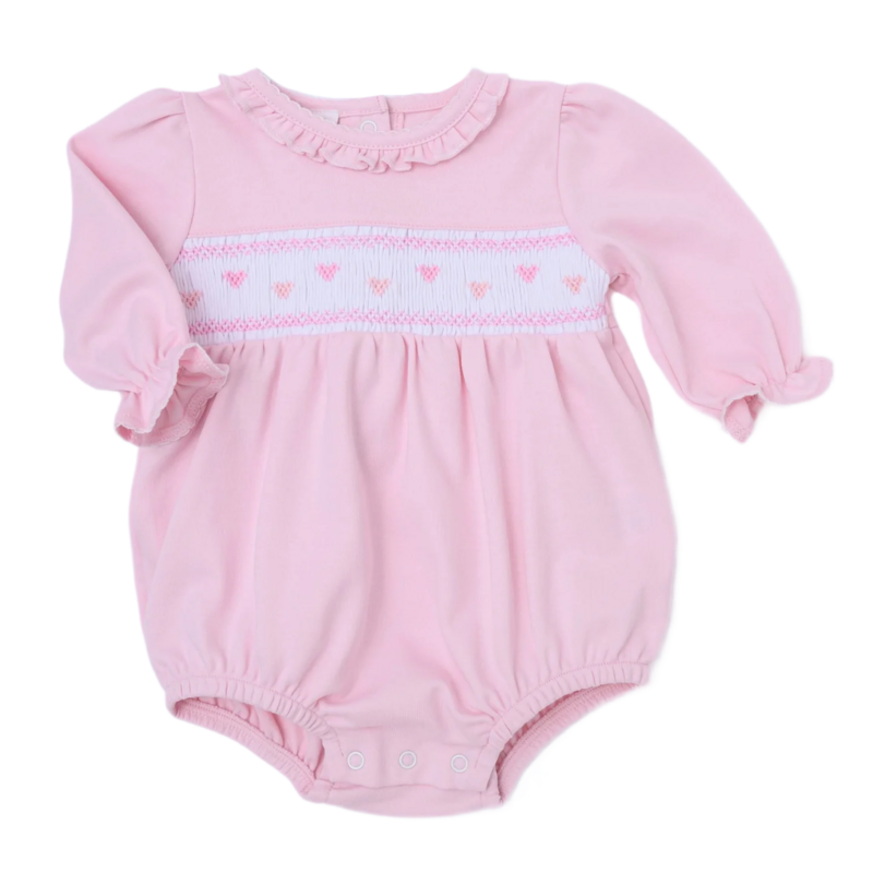 Magnolia Baby Magnolia Baby Valentine's Classics Smocked Bubble