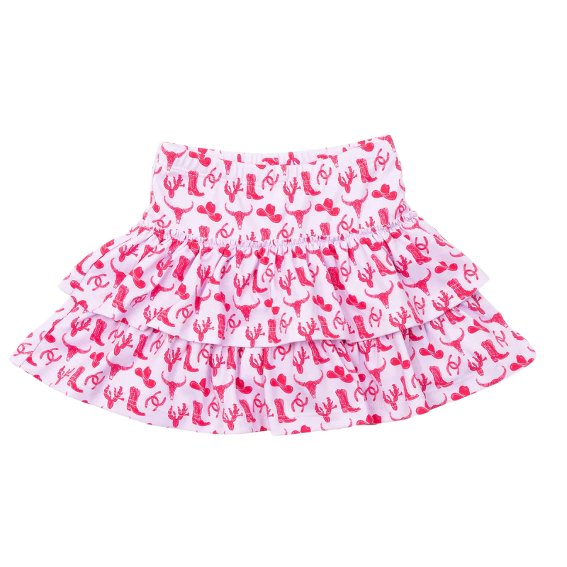 Lila + Hayes Lila + Hayes Maggie Tiered Shirt - Wild West Pink