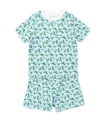 Lila + Hayes Lila + Hayes Charles Short Set - Wild West Blue