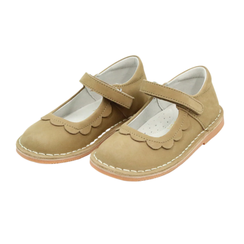 L'Amour Violette Petal Mary Jane - Nubuck Khaki