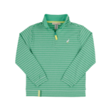 The Beaufort Bonnet Company TBBC Prepletic Hayword Half Zip - Gibson Island Green Stripe