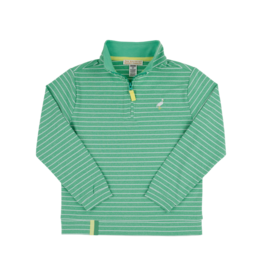 The Beaufort Bonnet Company TBBC Prepletic Hayword Half Zip - Gibson Island Green Stripe