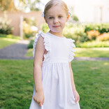 The Proper Peony The Proper Peony Blue Dots Pinafore Dress