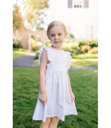 The Proper Peony *Pre-Order* The Proper Peony Blue Dots Pinafore Dress