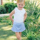 The Proper Peony *Pre-Order* The Proper Peony Light Blue Scallop Skort
