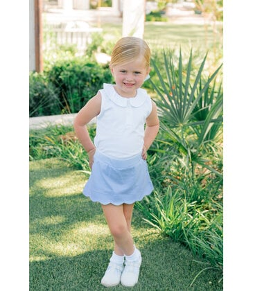 The Proper Peony *Pre-Order* The Proper Peony Light Blue Scallop Skort