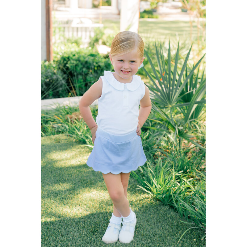 The Proper Peony *Pre-Order* The Proper Peony Light Blue Scallop Skort