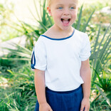 The Proper Peony *Pre-Order* The Proper Peony Navy Scallop Skort