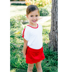 The Proper Peony The Proper Peony Red Scallop Skort