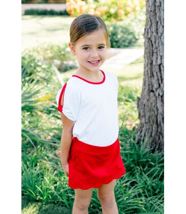 The Proper Peony *Pre-Order* The Proper Peony Red Scallop Skort