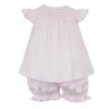 Petit Bebe Petit Bebe Ivanna Pink Flower Bishop Bloomer Set