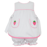 Petit Bebe Petit Bebe Strawberry Polka Dot Bloomer Set