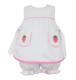 Petit Bebe Petit Bebe Strawberry Polka Dot Bloomer Set