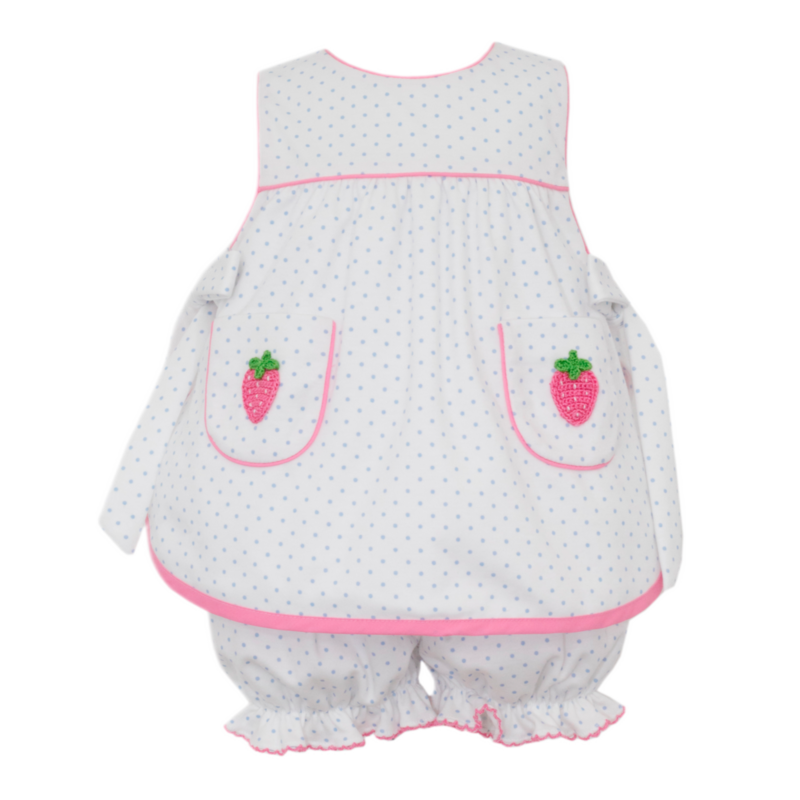 Petit Bebe Petit Bebe Strawberry Polka Dot Bloomer Set