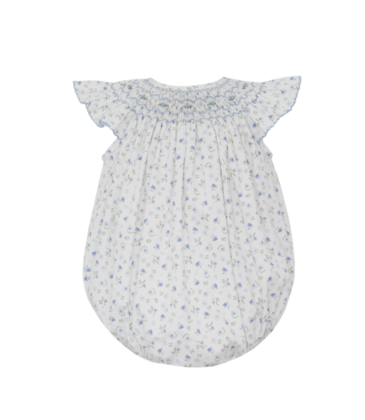 Petit Bebe Petit Bebe Lily French Blue Floral Bishop Bubble