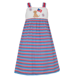 Claire & Charlie Claire & Charlie Patriotic Pup Sundress