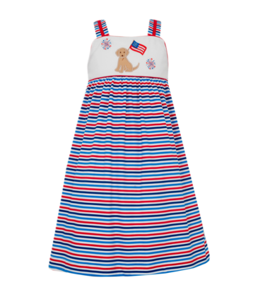 Claire & Charlie Claire & Charlie Patriotic Pup Sundress