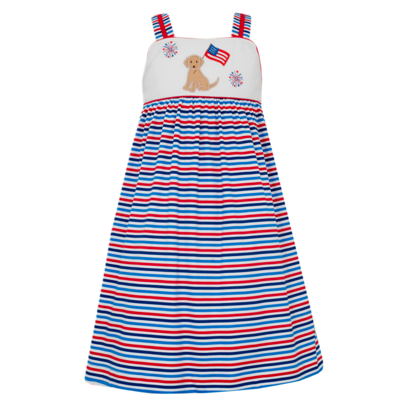 Claire & Charlie Claire & Charlie Patriotic Pup Sundress