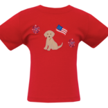 Claire & Charlie Claire & Charlie Patriotic Pup T-Shirt