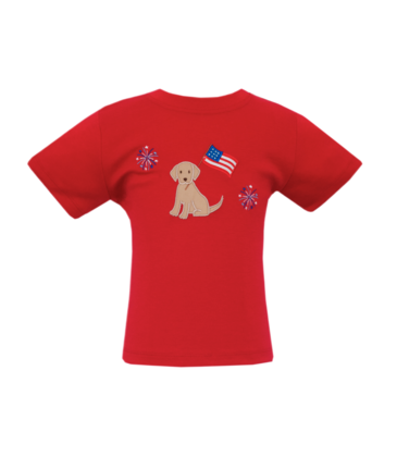 Claire & Charlie Claire & Charlie Patriotic Pup T-Shirt