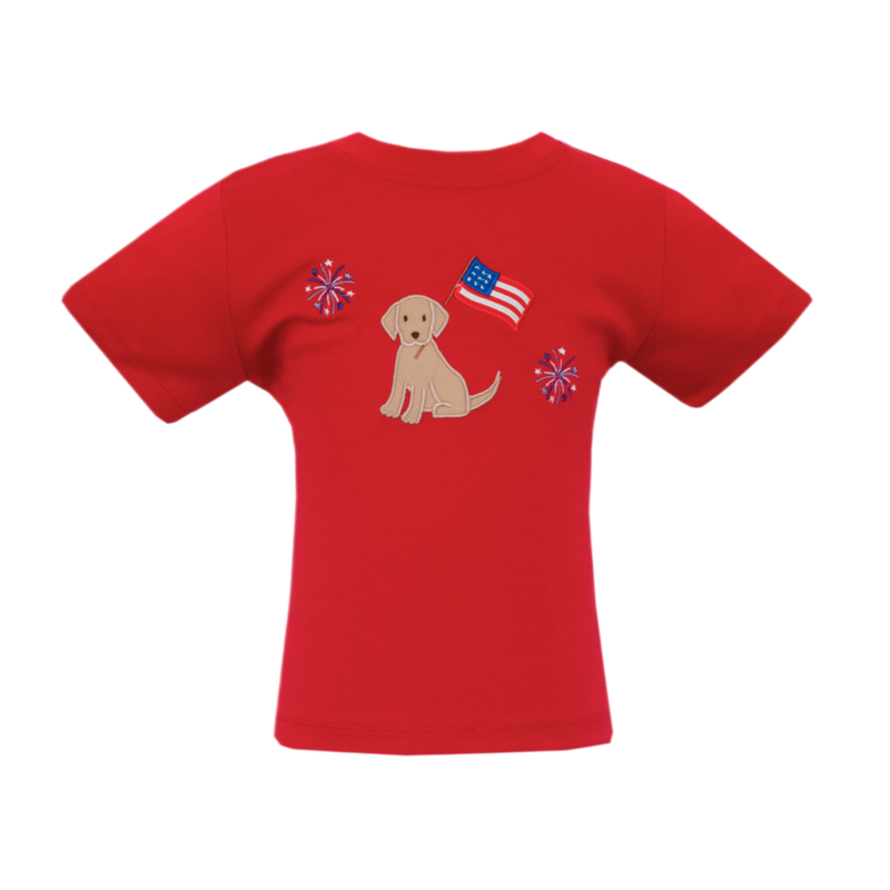 Claire & Charlie Claire & Charlie Patriotic Pup T-Shirt