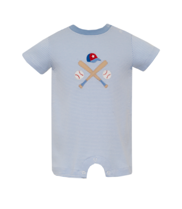 Claire & Charlie Claire & Charlie Baseball Romper
