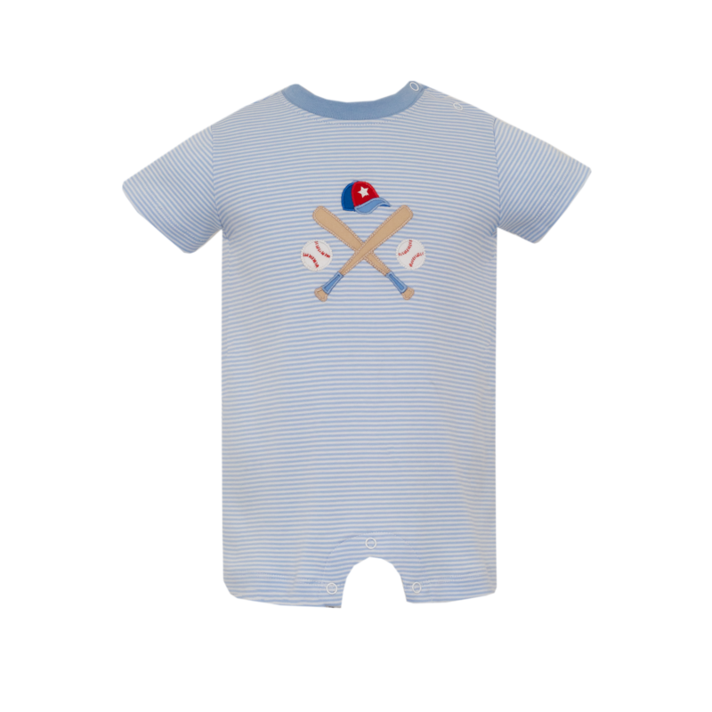 Claire & Charlie Claire & Charlie Baseball Romper
